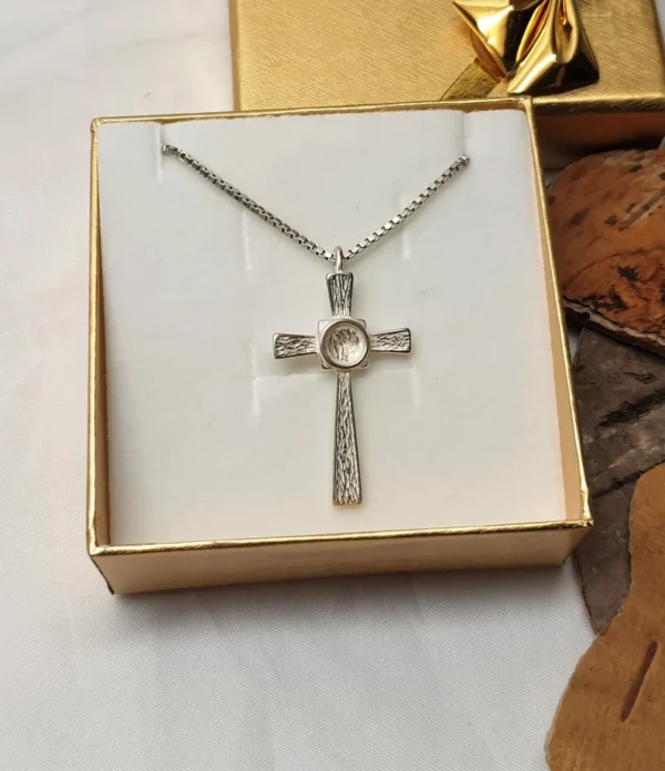 Anhänger Kreuz Kreuzanhänger ohne Kette Silber Shabby Vintage Nostalgie SKA1374