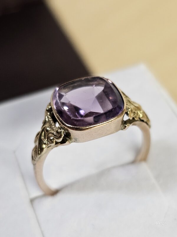 19 mm Nostalgischer Ring Goldring Gold 585 Lavendel Amethyst Vintage Design elegant GR339