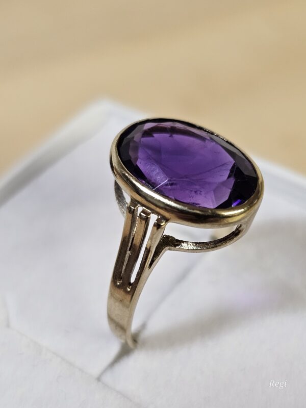 18,2 mm Nostalgischer Goldring Ring Gold 333 Amethyst Vintage Design elegant GR357